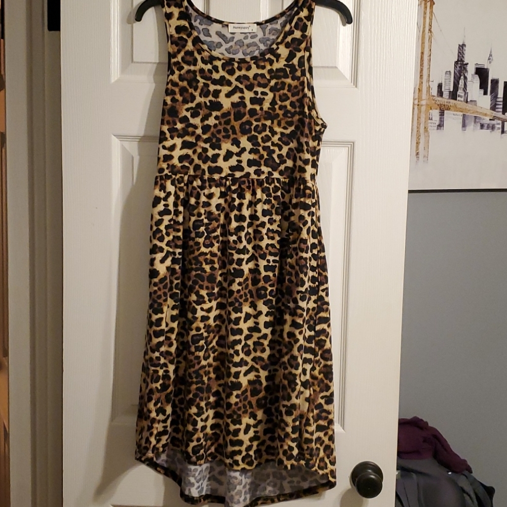 Leopard tank dress